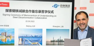 Rio Tinto and Shougang Group to explore steel decarbonisation solutions