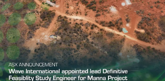 Wave named lead engineer for DFS at Manna Lithium Project